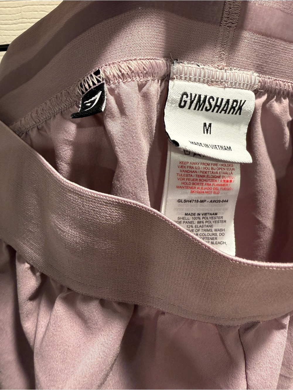 Gymshark Training Loose Fit Shorts – Dusty Pink Lavender – Size Medium - Picture 6 of 8